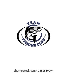 Fish Fishing Team Club Tournament Logo Template Vector 