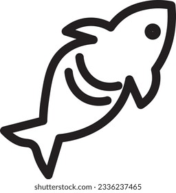 Fish Fishing Under Outline Icon