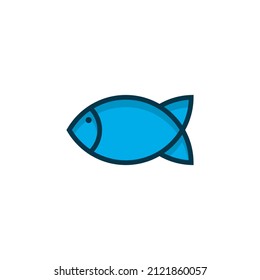 fish flat design, sign and symbol