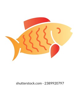 Fish flat icon. Animal color icons in trendy flat style. Seafood gradient style design, designed for web and app. Eps 10