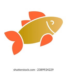 Fish flat icon. Food color icons in trendy flat style. Seafood gradient style design, designed for web and app. Eps 10