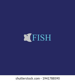 Fish flat icon. Ocean animal symbol. Logo design element. T-shirt printing. eps10. Vector for sticker.