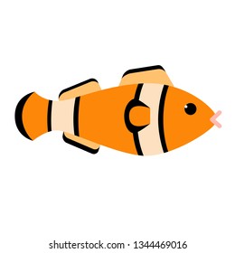Fish flat illustration on white