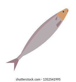 Fish flat illustration on white