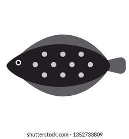 fish flat illustration on white