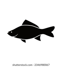 fish flat style vector logo template