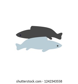 fish flat vector icon
