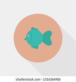 Fish flat vector illustration