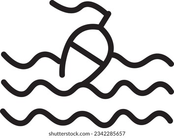 Fish Float Fishing Outline Icon