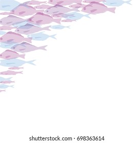 Fish, fish float, sea, fishing, transparent, tender, delicate, vector, in the water
