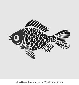 Fish flower vector and image