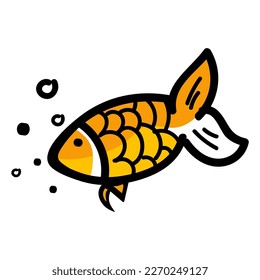 fish food cute icon food cartoon illustration