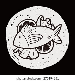 fish food doodle