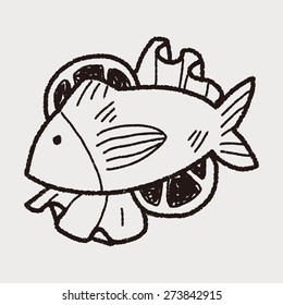 fish food doodle