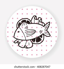 fish food doodle
