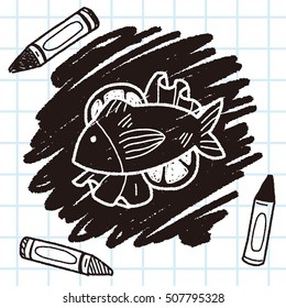 fish food doodle