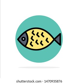 Fish, Food, Easter, Eat Abstract Circle Background Flat color Icon. Vector Icon Template background