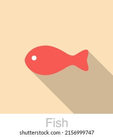 Fish Food conjunto de iconos plano diseño ilustración vectorial