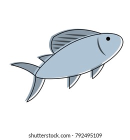 Fish food isolated