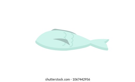 Fish food isolated vector illustration