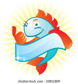 Fish food label