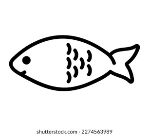 fish food line icon style