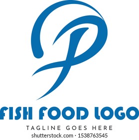 Fish Food Logo Design Vector Ilustration Stock Vector (Royalty Free ...