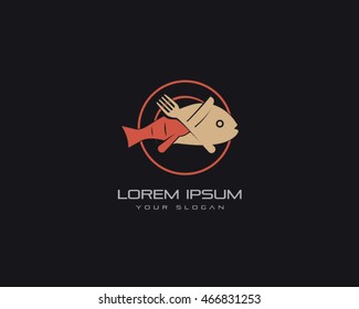 Fish Food Logo Vector Stock Vector (Royalty Free) 466831253 | Shutterstock