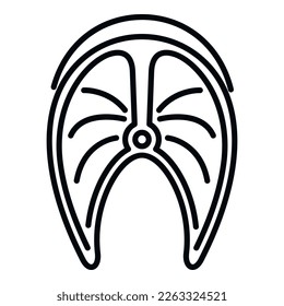 Fish food market icon outline vector. Thailand boat. River fruit