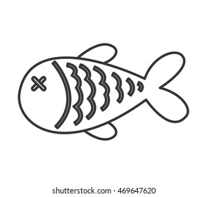 fish food meat icon vector illustration design