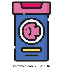 Icono moderno del Vector de la comida de pescado – Plantilla mínima del símbolo de la ilustración para el diseño móvil del UI del App del Web