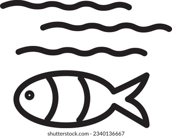 Fish Food Sea Outline Icon