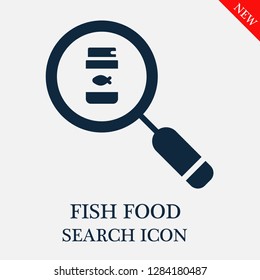 Fish food search icon. Editable Fish food search icon for web or mobile.