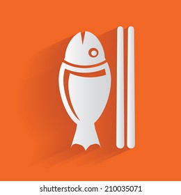 Fish food symbol,clean vector