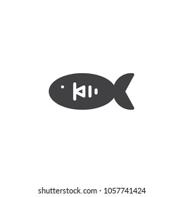 Fish food vector icon. filled flat sign for mobile concept and web design. Cooked fish solid icon. Symbol, logo illustration. Pixel perfect vector graphics