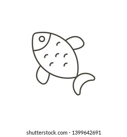 Fish, food vector icon. Simple element illustration from food concept. Fish, food vector icon. Drink concept vector illustration. on white background