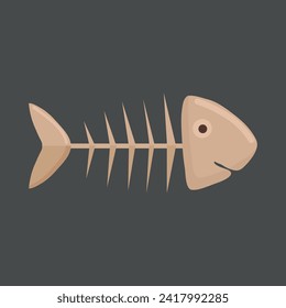 Fish fossil icon clipart avatar logotype isolated vector illustration