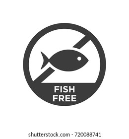 Fish free icon. Vector illustration.