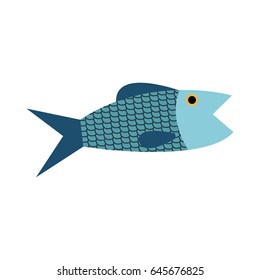 fish fresh food healthy cartoon