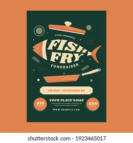 Fish Fry Fundraiser Flyer Poster