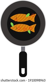 Fisch, Illustration, Vektorgrafik auf weißem Hintergrund.