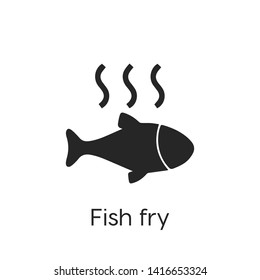 Fish Fry Vector Icon. Fish Fry Silhouette Symbol. Linear Style Sign For Mobile Concept And Web Design. Fish Symbol Logo Illustration. Vector Graphics - Vector.