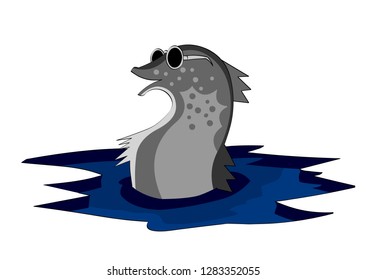 Fish with glasses