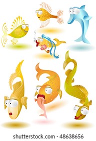 fish glossy icon