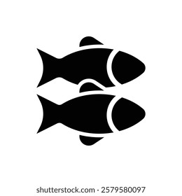 Fish Glyph Icon. Fish Icon