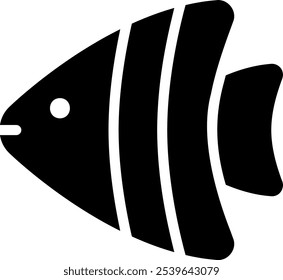 fish glyph icon illustration vector