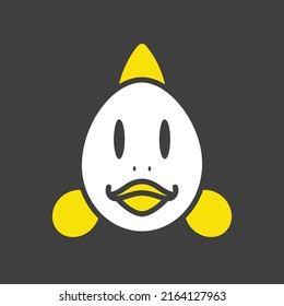 Fish glyph icon isolated on the black. Animal head vector illustration. Agriculture sign. Graph symbol for your web site design, logo, app, UI. EPS10.