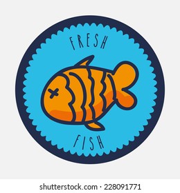 fish graphic design , vector illustration