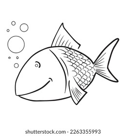 diseño gráfico de peces ilustración vectorial, dibujo de tatuajes de arte, dibujo a mano, uso de impresión