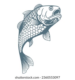 Ilustración vectorial dibujada a mano para el logotipo, el emblema o el tatuaje